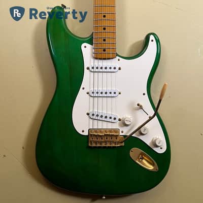 Fender Japan ST57-65G '57 Stratocaster Charcoal Green Burst Made in Japan 1993 image 2
