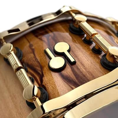 Sonor SQ2 Heavy Beech Snare Drum 14x7 African Marble Gloss w/Gold Hardware image 6