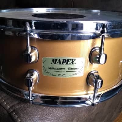 MAPEX RARE Millennium Edition Snare Drum Gold Metallic Lacquer image 1