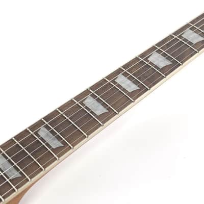 Handcrafted Engraved Solid Mahogany 6 String Opening Body Full 24.75"Scale Electric Cigar Box Guitar image 12