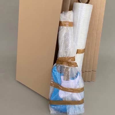 1x All in One Shipping Kit Heavy duty Double-Wall Cardboard Box 115x45x14cm + Bubble Wrap + Packing Tape image 4