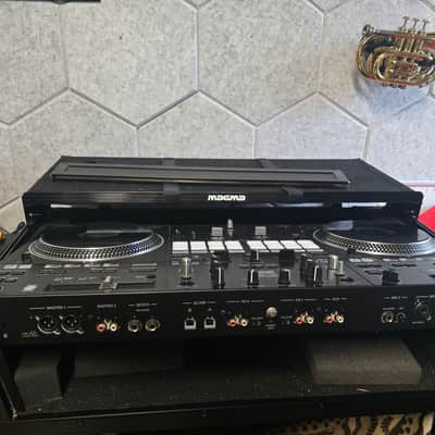 Pioneer DJ DDJ-REV7 + Heavy-Duty Flight Case Bundle with gliding laptop shelf and built in wheels. image 5