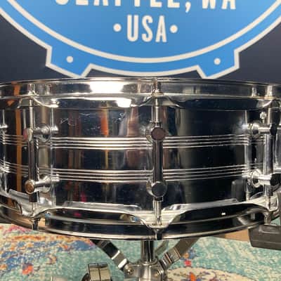 Tama - 5x14" 10-Tube Lug Snare Drum, Power Hoops 1980's - Chrome over Steel image 9
