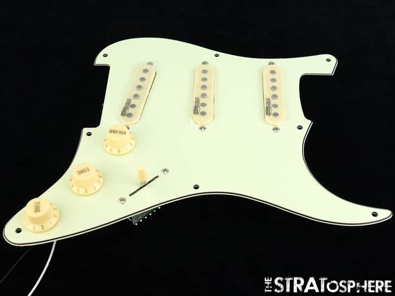 *NEW Wilkinson WOVS LOADED PICKGUARD for Fender Strat Mint Green 3 Ply 8 Hole image 1