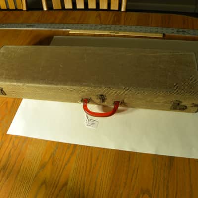 1940's lap steel hard case, Lucite handle, blue interior, EXCELLENT Condition- Magnatone image 2