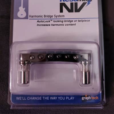 Graph Tech ResoMax NVS Harmonic Bridge System for 6mm Posts, Black Nickel, PSU-8863-BN image 1