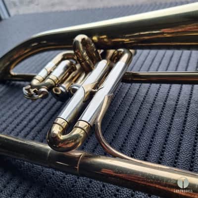 Legendary Couesnon flugelhorn - factory lacquer finish, case, mouthpiece, lyre gamonbrasss image 11