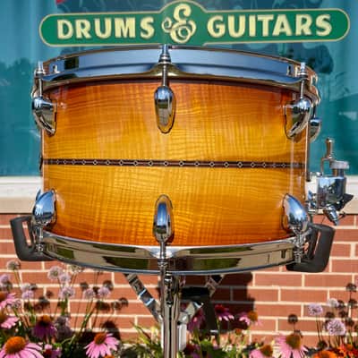 Tama Star Reserve 8x15 Maple/Bubinga Snare Drum Caramel Olive Ash Burst TMBS158S-OCOB image 6