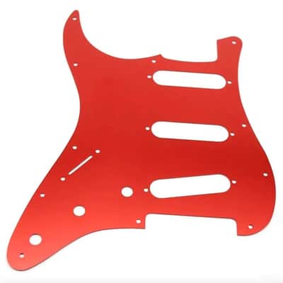 Red SSS Aluminum Guitar Strat Style Pickguard Scratch Plate image 3