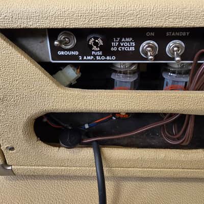 Fender Bandmaster 6G7-A 40-Watt 2x12" Piggyback Guitar Amp 1962 - 1963 - Brown image 9