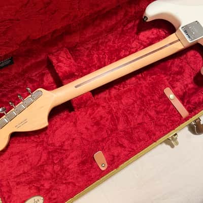 Fender American Performer Stratocaster Arctic White w/ Custom Shop 70th Anniv Hand-Wound Fat 50s, Tweed Case + Original Yosemites image 8