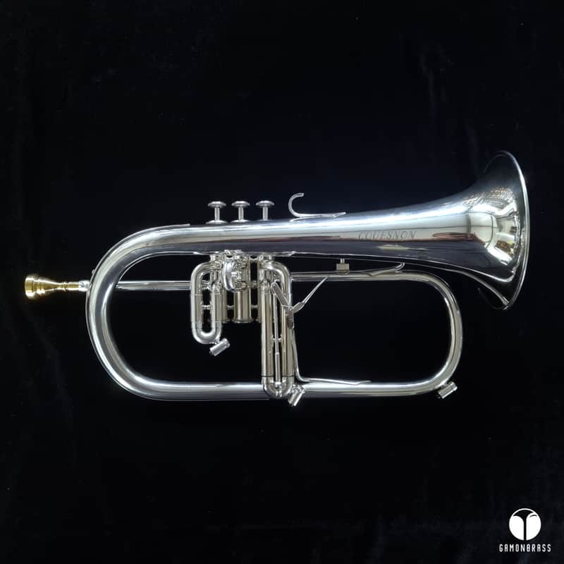 Couesnon Bb flugelhorn Made in France Giardinelli mouthpiece case GAMONBRASS image 1