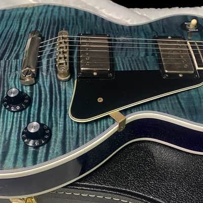 NEW! Gibson Custom Shop Les Paul Custom AAAA Figured Monster Maple Top - Nordic Blue, Heavy Aging - 8.4lbs - G07571 image 5