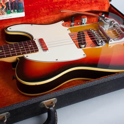 Fender Telecaster Custom with Bigsby Solid Body Electric Guitar (1968), ser. #219957, original black tolex hard shell case. image 17