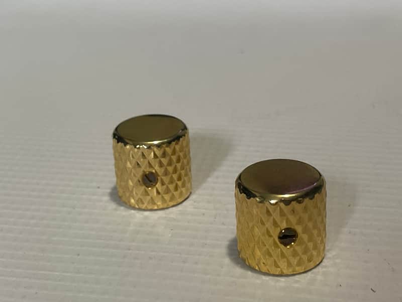 2019 Era MIM Charvel San Dimas Pro Mod Guitar Gold Heavy Knurl Volume Knob Set x2 image 1
