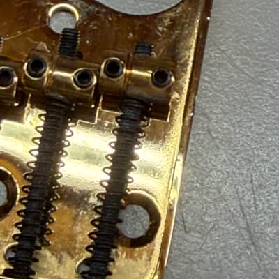 Vintage Style 6 Saddle Telecaster Bridge - Gold image 5