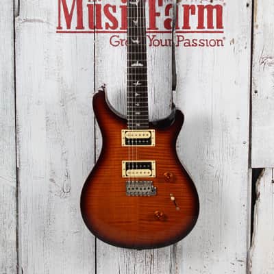PRS 2014 SE Custom 24 Electric Guitar Flame Maple Top Tobacco Sunburst image 2
