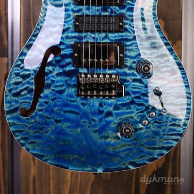 PRS Wood Library Special 22 Semi Hollow Quilt River Blue image 1