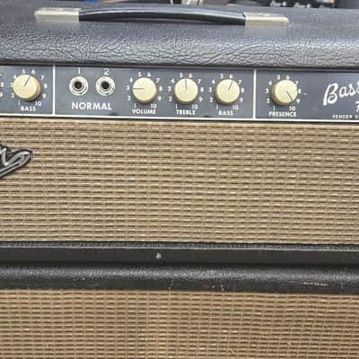 Fender Bassman "Tuxedo" 1964 head with Fender 2x12 cabinet image 1