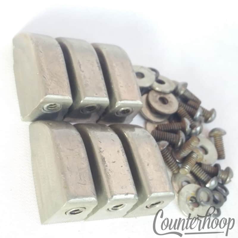 *Leedy 6x Beavertail Floor/Tom/Snare Drum Lugs Nickel No-Tab Vintage 40s-50 USA* image 1