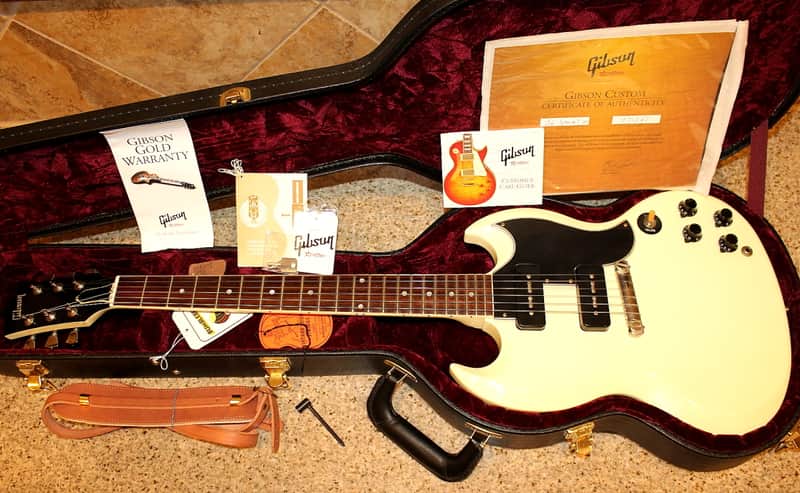 VOS GIBSON CUSTOM SG SPECIAL p90 POLARIS WHITE w/ gibson custom shop case image 1