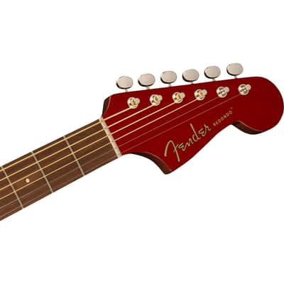 Fender Fender Redondo Player Acoustic Electric Guitar, Walnut Fingerboard, White Pickguard, Candy Apple Red image 5