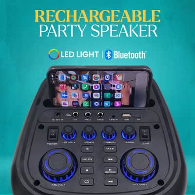 Dolphin KP-380 Triple 8” Portable Karaoke Speaker image 2