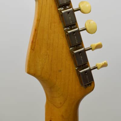 Vintage 1958 Fender Musicmaster Electric Guitar, Maple Fingerboard, Desert Sand w/ Case image 16