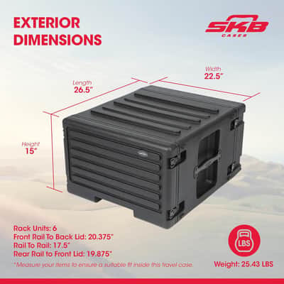SKB 6U Roto Rolling Rack (1SKB-R6UW) image 6