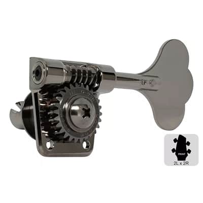 GOTOH GB528 Res-o-lite Bass Tuning Machines  Tuners - 2L x 2R - Cosmo Black image 1