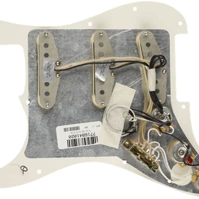 Genuine Fender USA Pre-Wired  Loaded Strat Pickguard Custom Shop Custom '69 SSS Parchment image 3