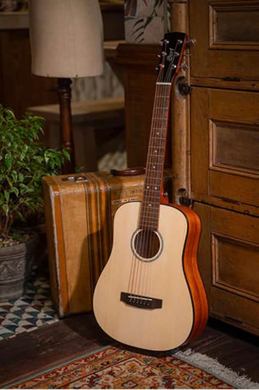 Discover Perfect Tone and Portability: Cort Standard ADMINI-OP 3/4 Spruce Top Guitar with Bag! image 1