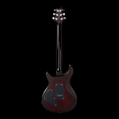 PRS SE Custom 24 Semi-Hollow Piezo - Orange Tiger Smokeburst-Orange image 4