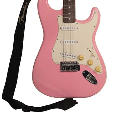 PINK Fender Squire Bullet Strat Electric Guitar w/ Strap image 1