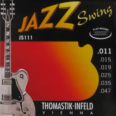 Thomastik-Infeld JS111 Jazz Swing Nickel Flat-Wound Guitar Strings - Light (.11 - .47) 2010s - Standard image 1