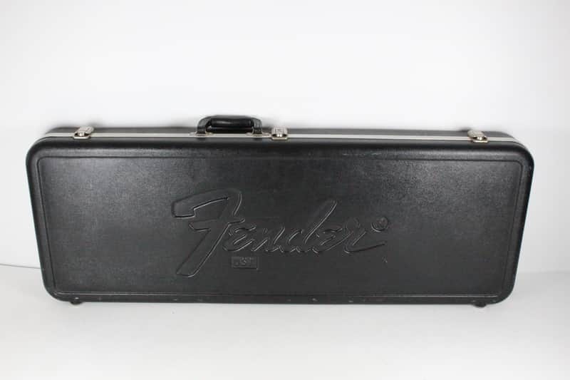 1978 Vintage Fender Stratocaster Telecaster Molded Plastic Guitar Black CASE USA 1970s image 1