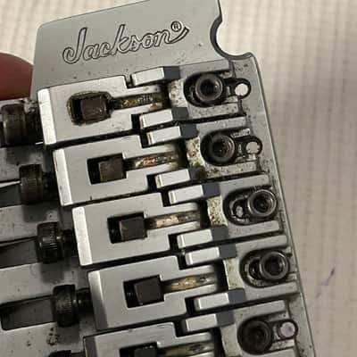 1999 MIJ Jackson DR7 Dinky Guitar JT-580LP Takeuchi Brushed Chrome 7 String Floyd Rose Tremolo Bridge image 20
