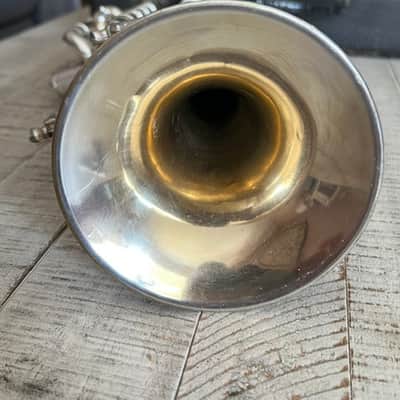 1912 C.G. Conn “Wonder” Cornet – Silver Plate – Engraved Bell – Plays Well – Elkhart, Ind. image 8