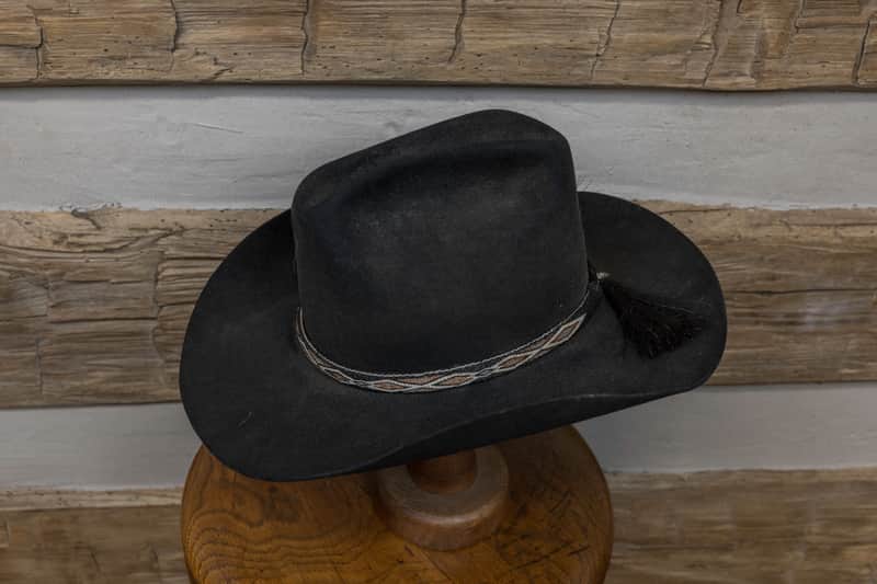 1960's Vintage Black Felt Cowboy Hat image 1
