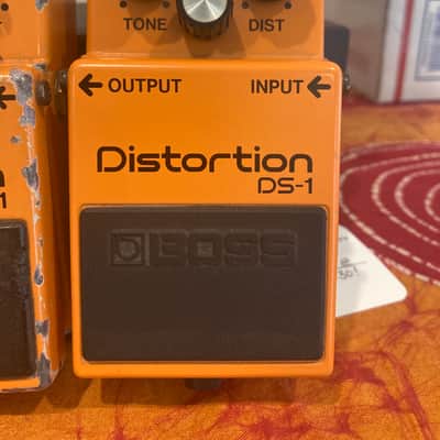TWO Boss DS-1 Distortion pedals MIJ 1980s vintage black label PAIR image 4