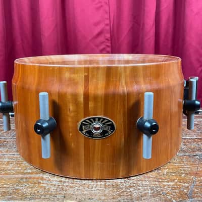 Bison Volcano 7x14-15 Multi-Diameter Snare Drum Black Walnut Stave Shell image 13