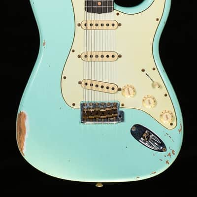 Fender Custom Shop "The 63" 1963 Stratocaster Relic Surf Green 65 C (151) image 3