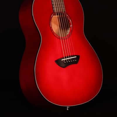 Yamaha CSF1M Parlor Size Acoustic Electric, Crimson Red Burst image 4