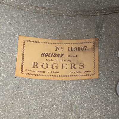 Vintage Rogers Holiday 12x8 Tom Blue Onyx Missing Reso Side Hoop and Rods image 7
