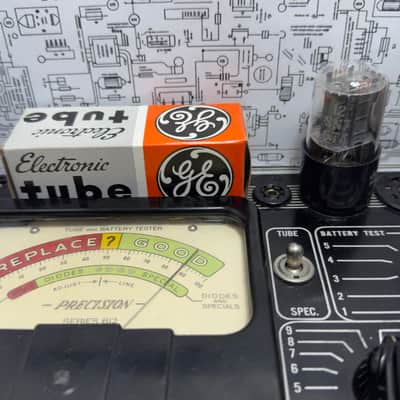 General Electric 12SN7GTA Preamp Tube Set Grey Plates Same Codes USA 1963 Tested image 9