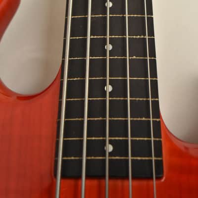 1990 Pedulla MVP-5 Bass Fretless Conversion 5-String Red w/HSC image 23
