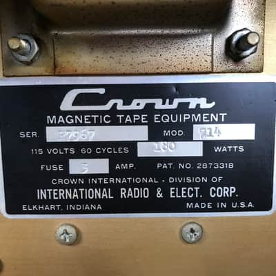 Vintage Crown 714 / RPA Reel to Reel Tape Recorder / Tube Mic Preamp Pair image 12