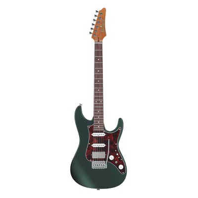 Ibanez AZ2204NVGF AZ Prestige Electric Guitar w/Case - Ivy Green Metallic Flat image 2