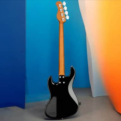 Sadowsky MetroExpress 21-Fret Hybrid P/J Bass, Morado Fingerboard, 4-String, Fretless - Solid Black High Polish image 5