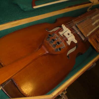 Swedish Nyckelharpa keyed fiddle folk instrument chromatic sympathetic strings world 20 stops on top image 2